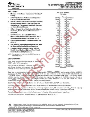 74ALVCH162601DLRG4 datasheet  